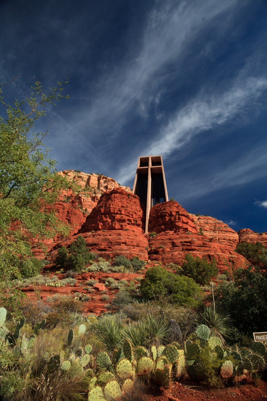 Chapel of the Holy Cross built in the red rock of Sedona, Arizona USA ©2013 Nick Katin