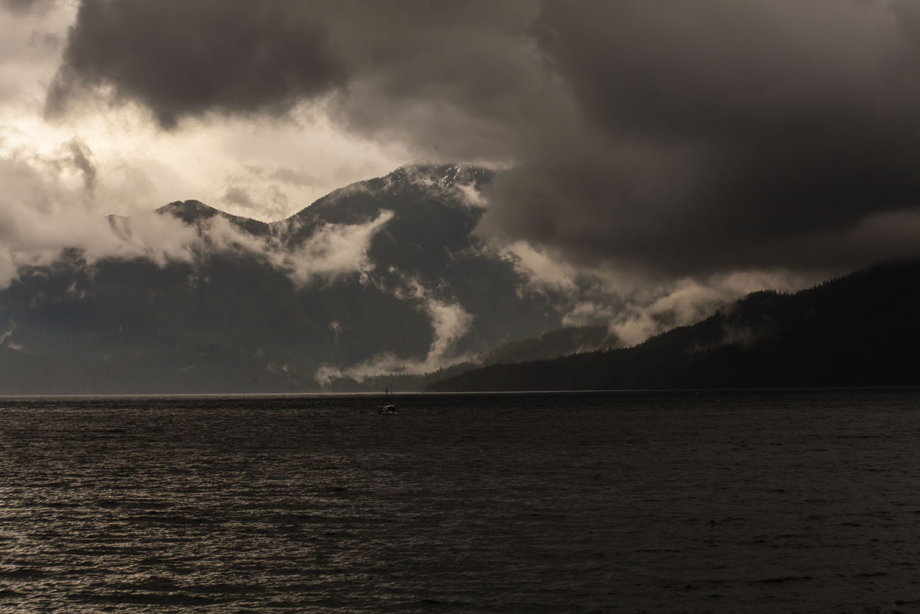 Misty Mountains near Bellingham WA at the beginning of the Alaska marine highway and the inside passage.©2013 Nick Katin