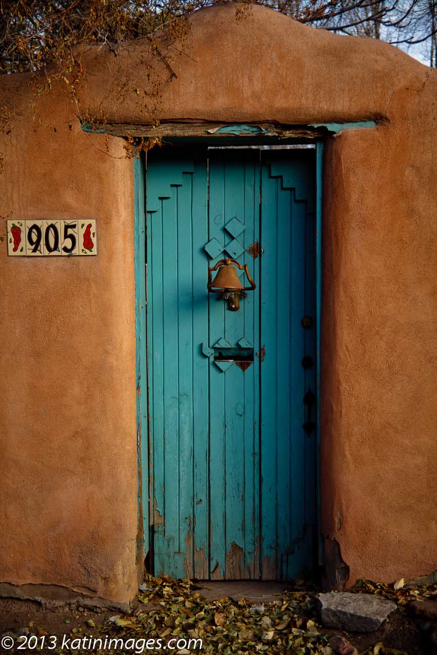 Doorway Canyon Road in Santa Fe, New Mexico, USA