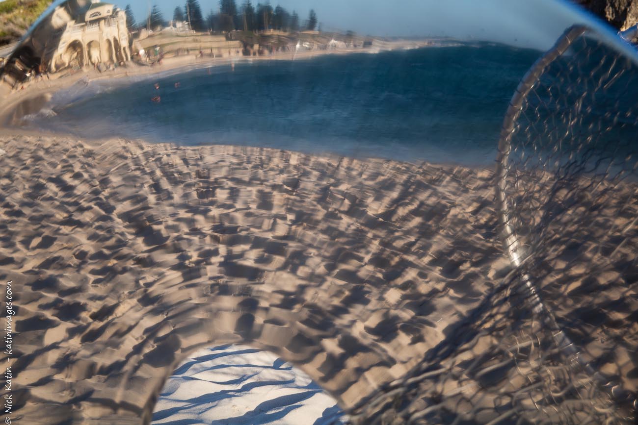 Cottesloe Beach reflection. Taken through the thought process piece of art on Cottesloe beach in Western Australia