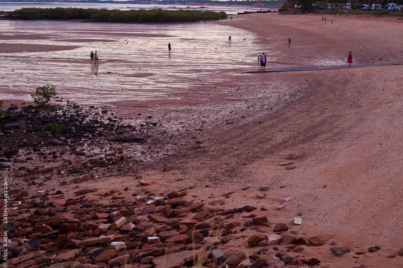 Broome's popular town Beach at dusk. Broome is North Western Australia's tourist hot spot with it's beaches and tropical ambience.
