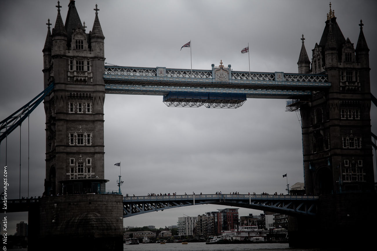 The famous tower bridge in East London, England