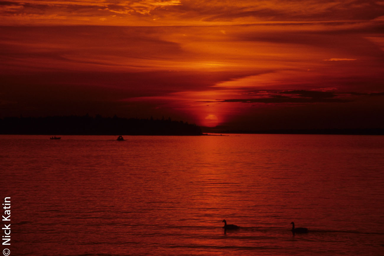 Sunset at near Tobermory on the Bruce Peninsula, Ontario, Canada