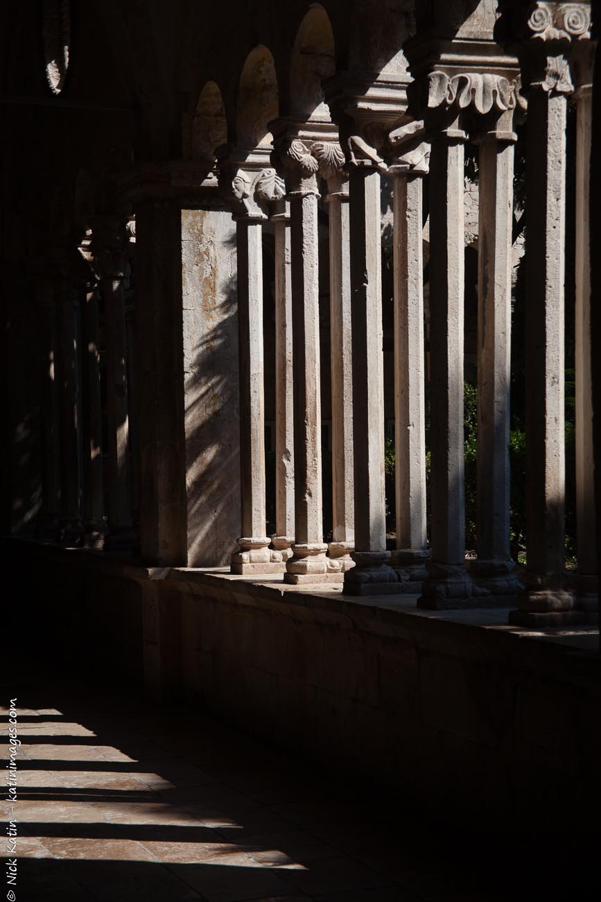 Cloisters in a palace in old town Dubrovnik