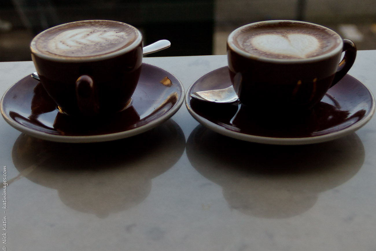 Milk art coffee Stumptown coffee house, Portland, Oregon, USA