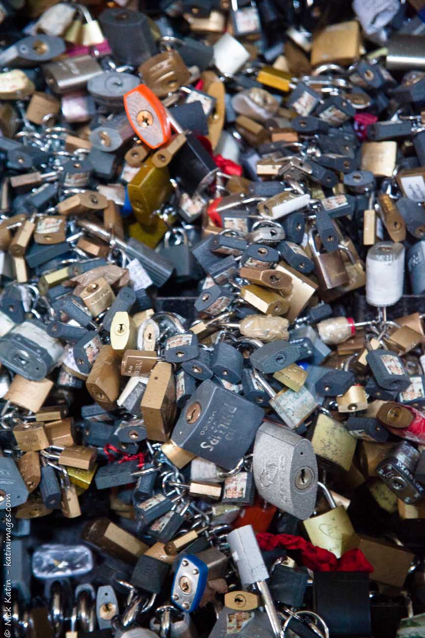 Locks in Saint Nonnatus's Altar in Mexico City's catedral metropolitana