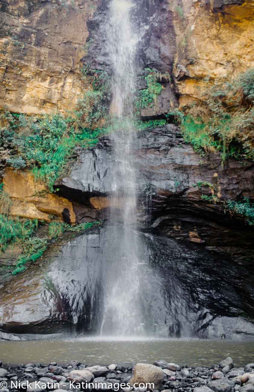 The Botsoela waterfall near Malealea in Lesotho