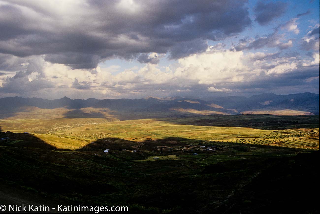 Maloti Mountains of Lesotho in the late afternoon light.