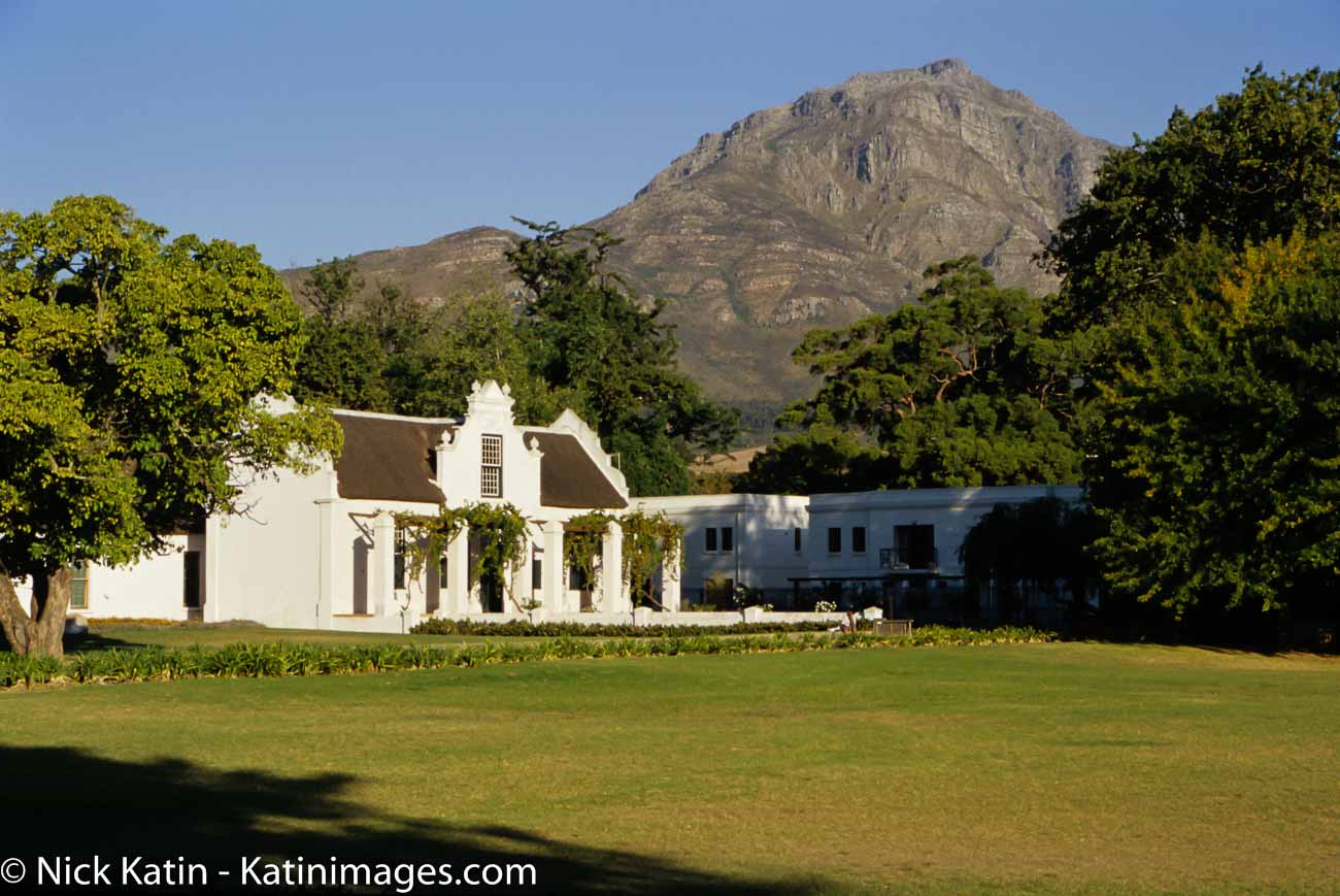 A small winery near Stellenbosch beneath the Stellenbosch Mountains