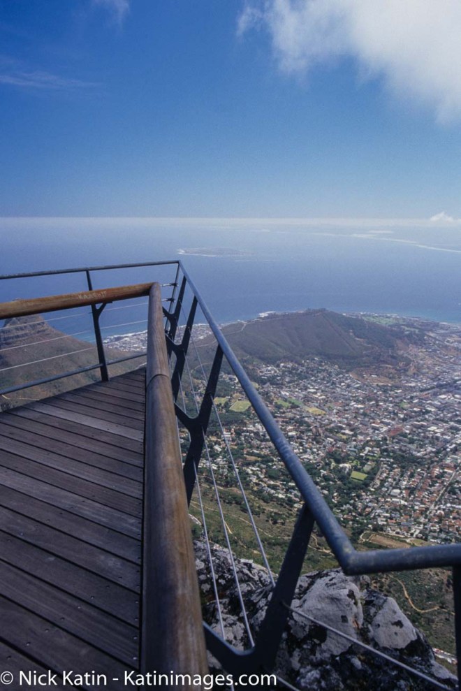 Cape Town from the Aerial Cableway lookout on Table Mountain .