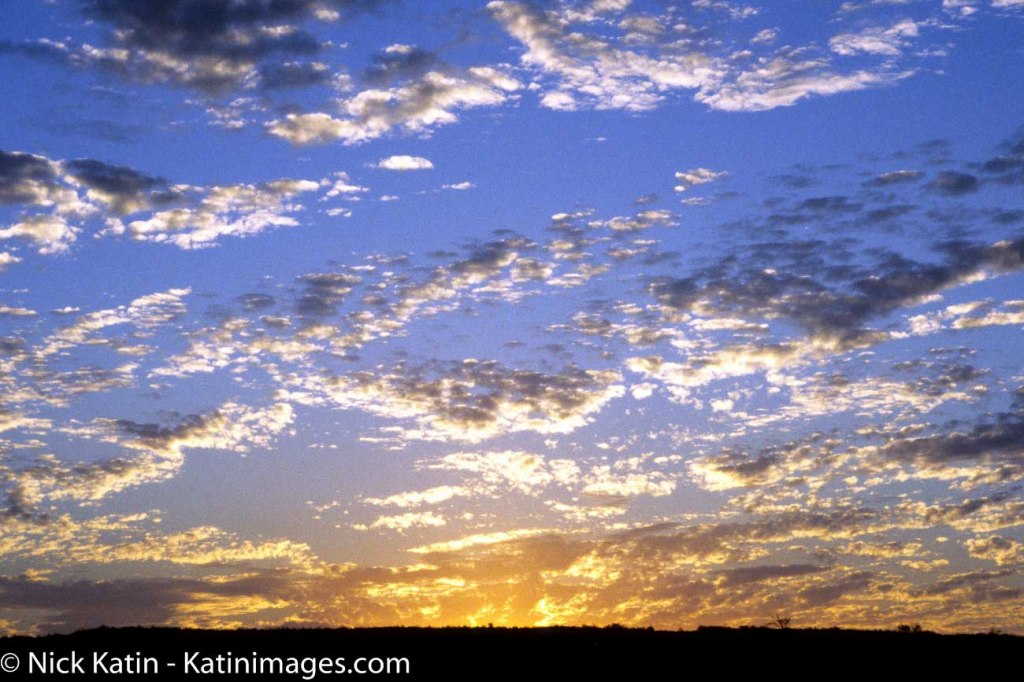 Sunset over the Kalahari