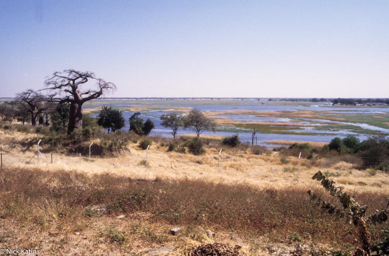 Ngoma bridge Border on the Chobe River Botswana and Namibia