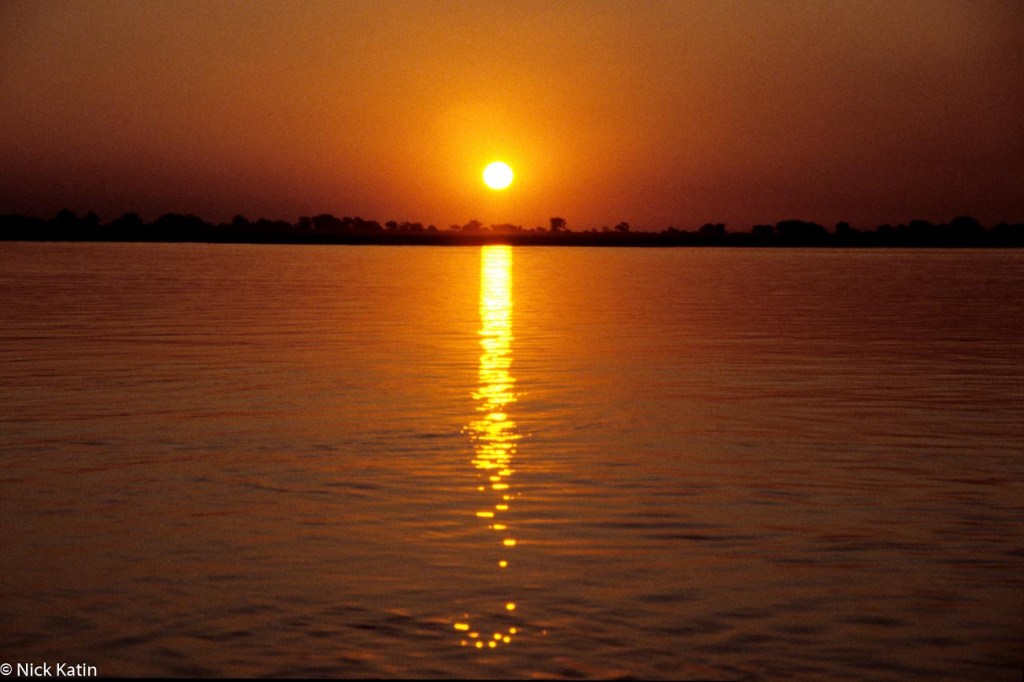 Sunset on the Chove River in Chobe National Park, Botswana
