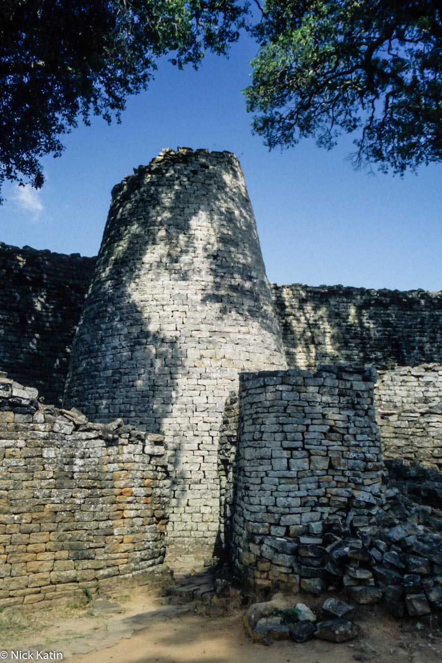 Tower in the Great Enclosure at the Great Zimbabwe National Monument near Mavingo, Zimbabwe