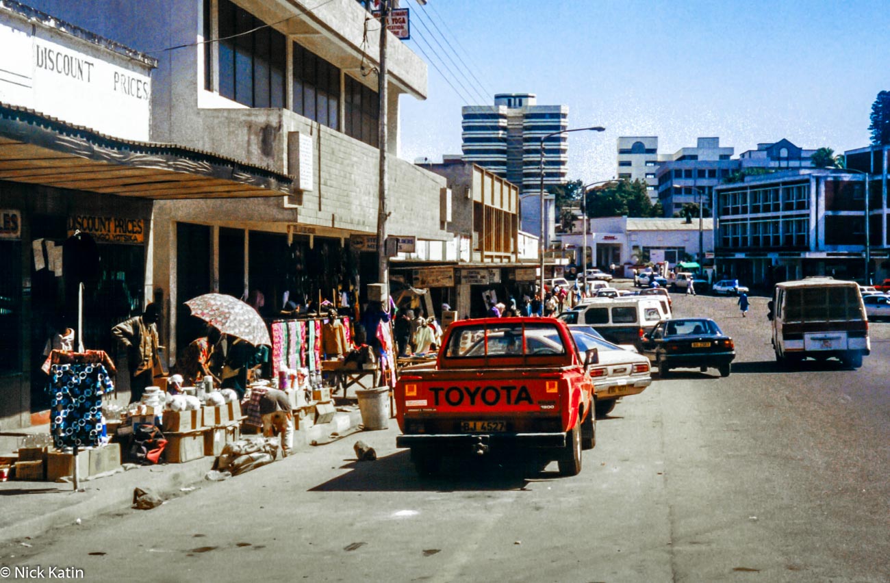 The main street in Blantyre, Malawi