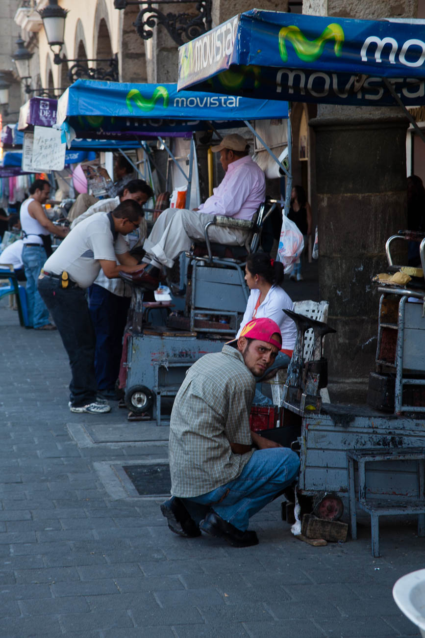 Shoeshine carts, Guadalajara, Mexico