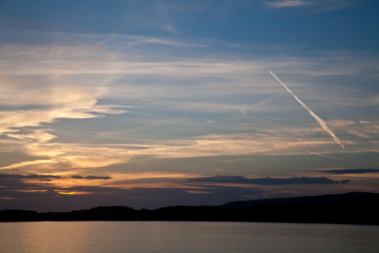 Dusk from Lassi, Kefalonia looking across to Lixouri