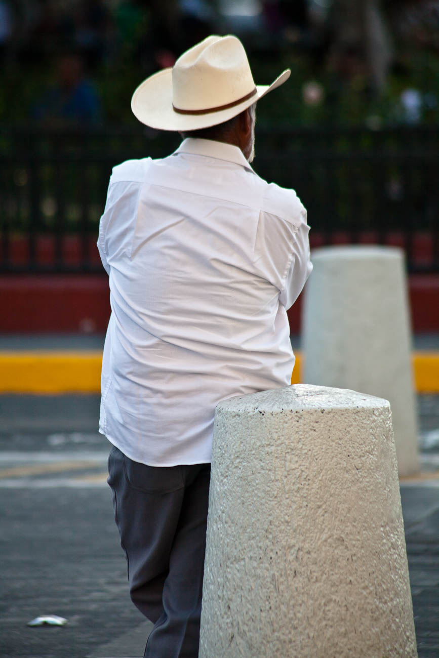 Leaning Mexican Cowboy, Guadalajara, Mexico
