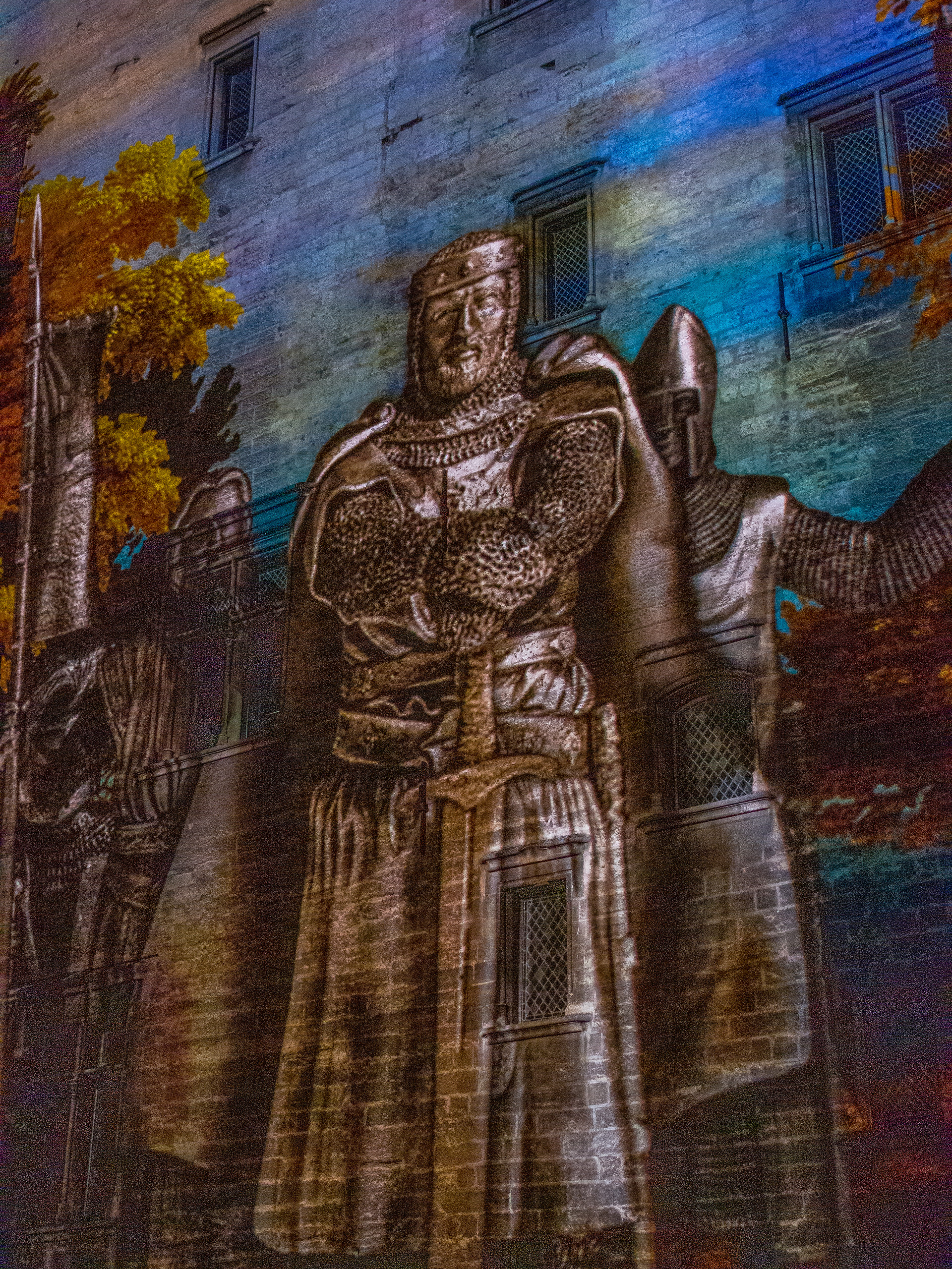 Light show at the Palais des Papes, Avignon, France