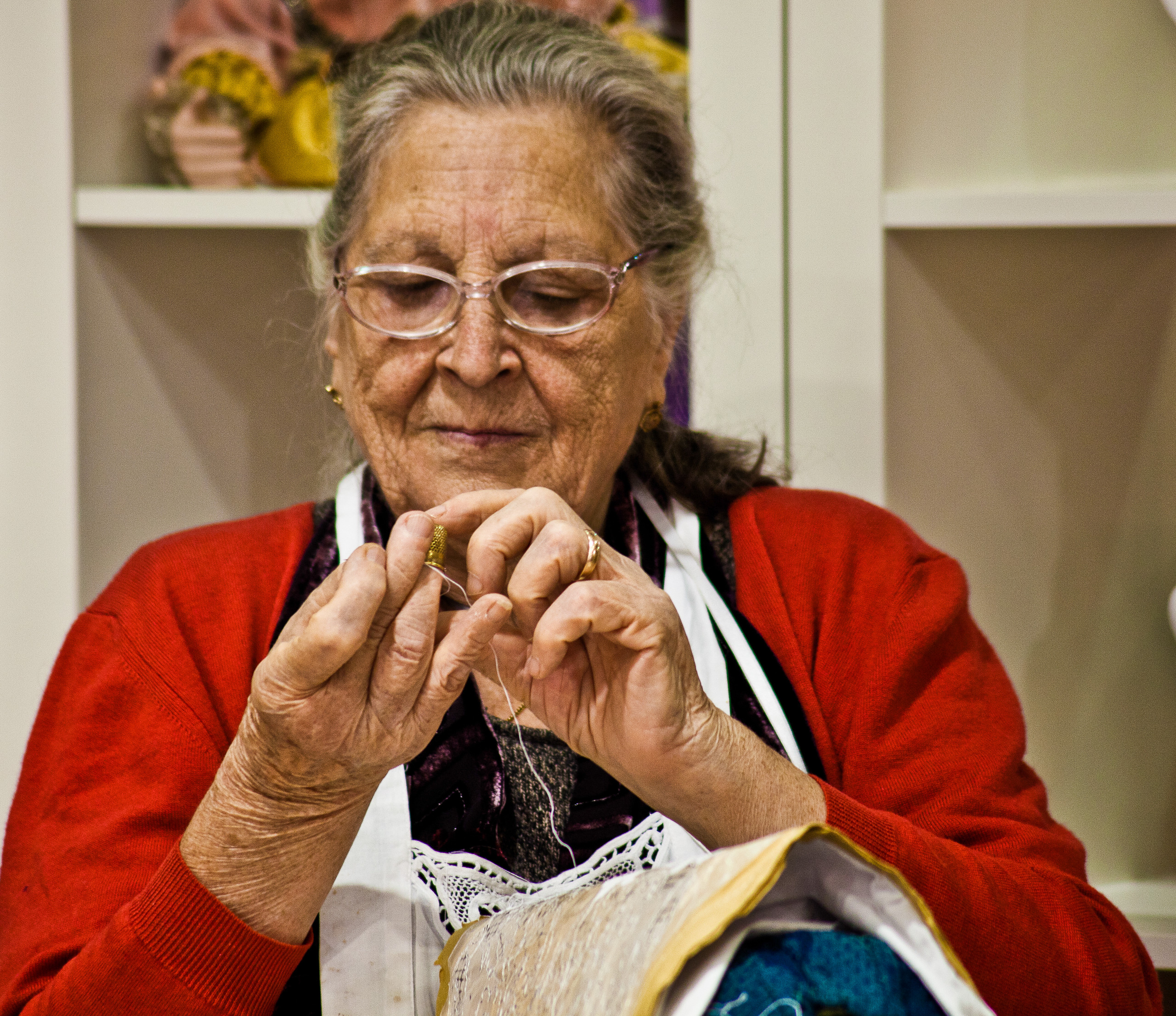 Lacemaker in Burano, Venice