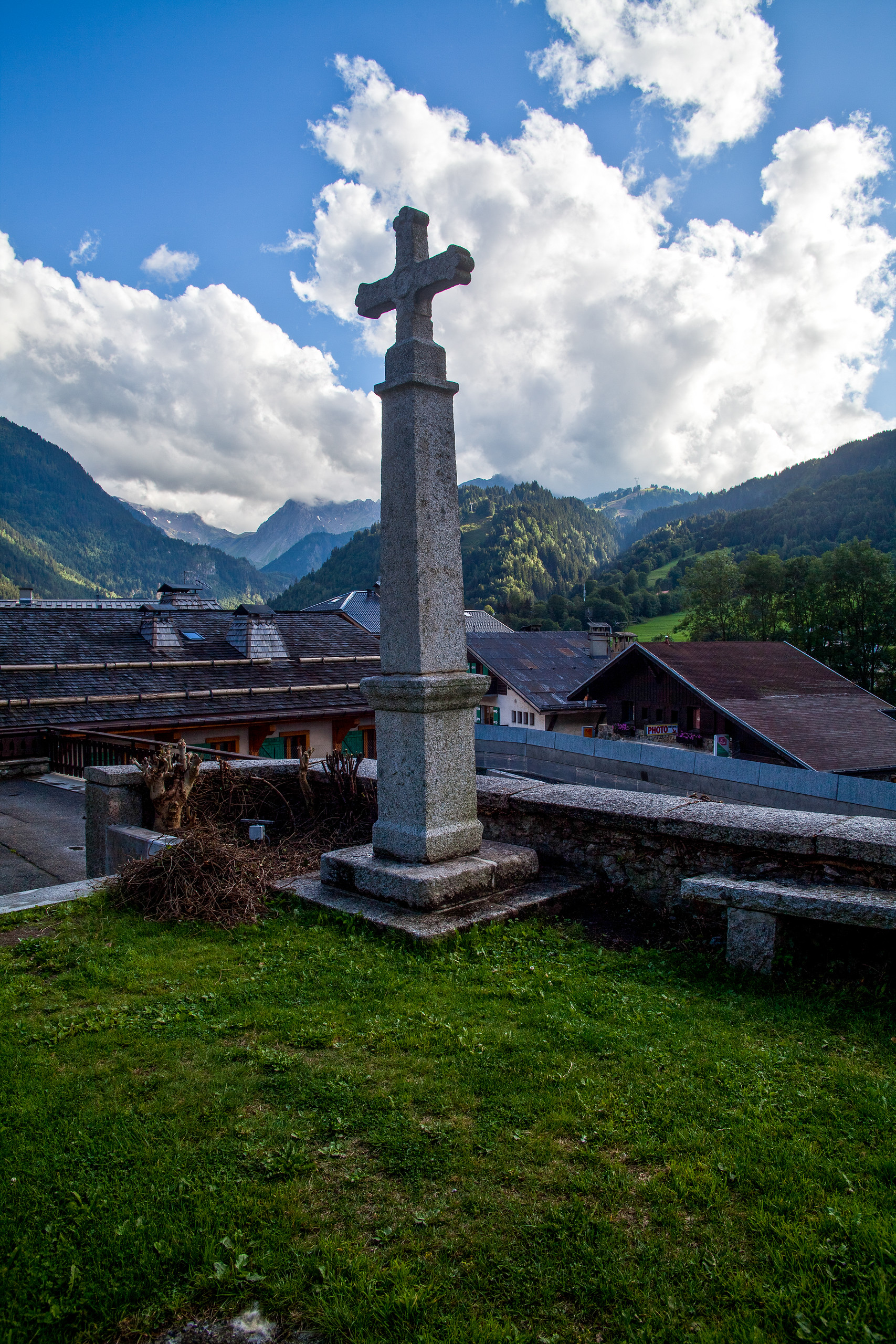 Church Cross at Les Contamines, France